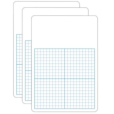 Flipside Graph Dry Erase Board, 0.5in Grid, 11in x 16in Single, PK3 11162
